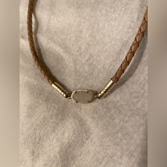 Kendra Scott Cooper Braided Leather Choker Necklace - Picture 4 of 10
